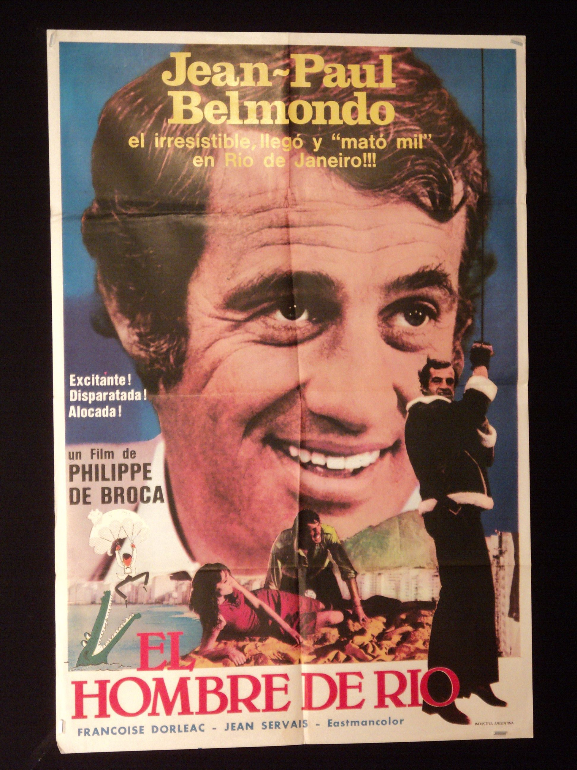 Jean Paul Belmondo L Homme De Rio L'HOMME DE RIO * JEAN PAUL BELMONDO * SERVAIS * ARGENTINE 1sh MOVIE