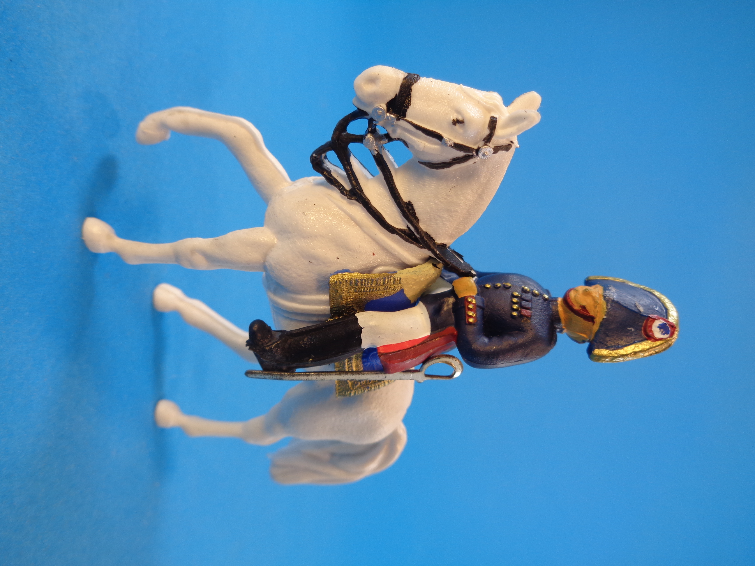 Figurine Napoléonienne Hachette - Général Milhaud (1766-1833) Cavalerie, étain Peint 54mm